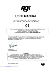 RGK CLUB SPORT ADJUSTABLE User Manual