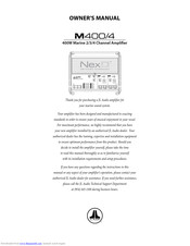 JL Audio NexD M404 Owner's Manual