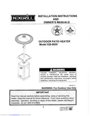 Nexgrill 920-0029 Installation Instructions And Owner's Manual
