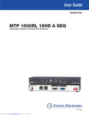 Extron electronics MTP 1500RL 15HD A SEQ User Manual