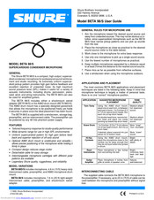 Shure BETA 98/S User Manual