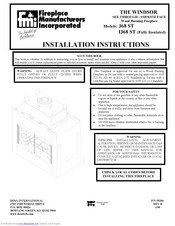 FMI THE WINDSOR 368 ST Installation Instructions Manual