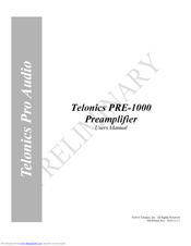 Telonics PRE-1000 User Manual