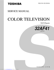 Toshiba 32AF41 Service Manual