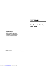 Shure Computer Headset User Manual