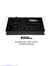 Vintage revolution Acoustic box live1.0 rel A Owner's Manual