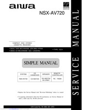 Aiwa NSX-AV720 Service Manual