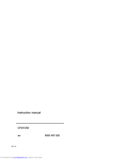 CONSTRUCTA CF231250 Instruction Manual