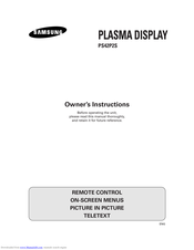 Samsung PS42P2S Owner's Instructions Manual