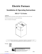 Electro Industries HE-E-20-21 Installation & Operating Instructions Manual