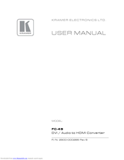 Kramer FC-49 User Manual