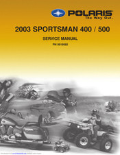 Polaris SPORTSMAN 500 2003 Service Manual