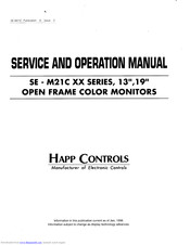 Happ Controls SE-M21C Series Service And Operation Manual