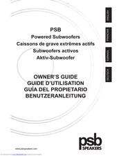 PSB Powered Subwoofers Owner's Manual