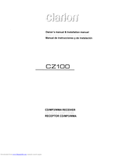 Clarion CZ100 Owner's Manual & Installation Manual