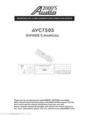 Audio 2000 AVC7505 Owner's Manual