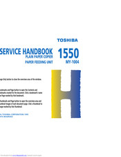 Toshiba 1550 Service Handbook