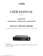 Capture CDR 0410VE User Manual