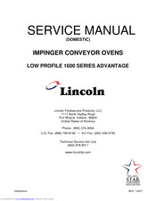Lincoln Electric LOW PROFILE 1600 SERIES Service Manual