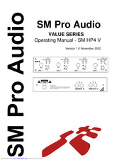 SM Pro Audio SM HP4 V Operating Manual