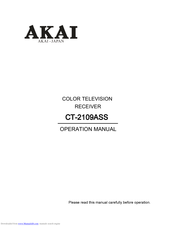 Akai CT-2108APF Operation Manual