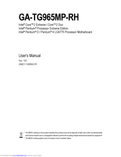 Gigabyte GA-TG965MP-RH User Manual