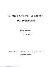 C-Media CMI8768 User Manual