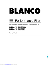 Blanco BRF61X Instruction Manual