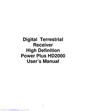Power Plus HD2000 User Manual