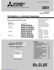 Mitsubishi Electric Mr.Slim PKH-3FKA Technical & Service Manual