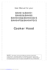 Think Appliances BAH93CGIS User Manual