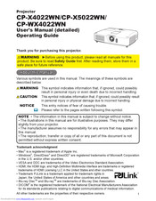 PJLink CP-X4022WN User Manual