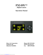 Micro Air Corporation FX2-DX Operation Manual