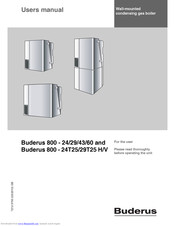 Buderus 800-24T25 User Manual