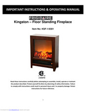 Frigidaire Kingston KSF-1/0301 Important Instructions & Operating Manual