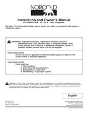 Norcold 3163 Series Installation And Owner's Manual