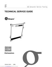 GE Monogram ZBD5700 Technical Service Manual