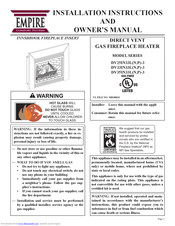 Empire DV35IN33L-3 Installation Instructions And Owner's Manual