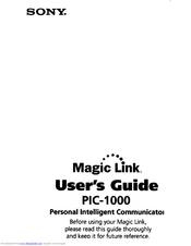 Sony Magic Link PIC-1000 User Manual