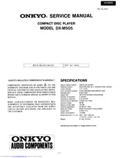 Onkyo DX-M505 Service Manual