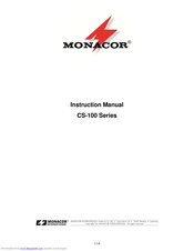Monacor CS-100DU Instruction Manual