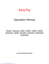 Hong Kong Easyweld Easytig 200P Operation Manual