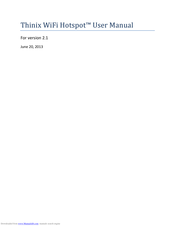 Thinix WiFi Hotspot User Manual