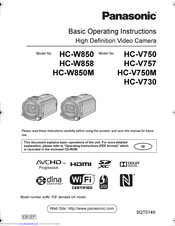 Panasonic HC-V750M Manuals | ManualsLib