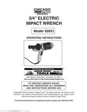 Chicago Electric 92651 Operating Instructions Manual