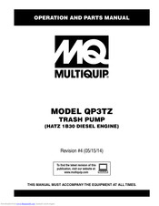 Multiquip QP3TZ Operation And Parts Manual