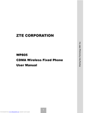 ZTE WP805 User Manual