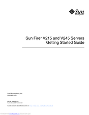 Sun Microsystems Sun Fire V215 Getting Started Manual