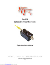 TTI TIA-952 Operating Instructions Manual