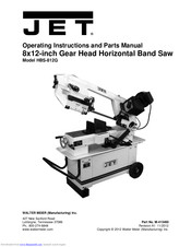 Jet HBS-812G Operating Instructions And Parts Manual
